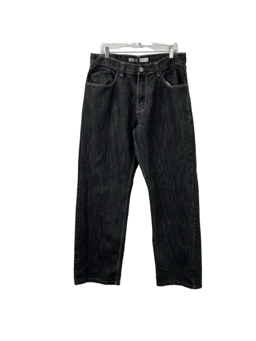 Southpole Jeans 36x32 Black Denim Baggy Wide Leg Relaxed Y2K Skater Hip Hop - Picture 8 of 16
